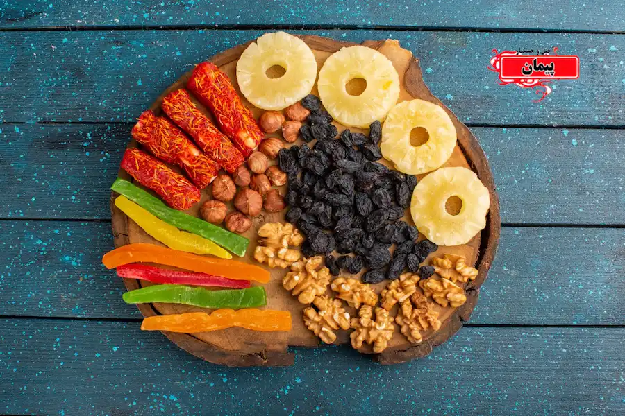 خواص میوه خشک به همراه جدول کالری میوه های خشک در فروشگاه اینترنتی خشكبار پيمان 1404