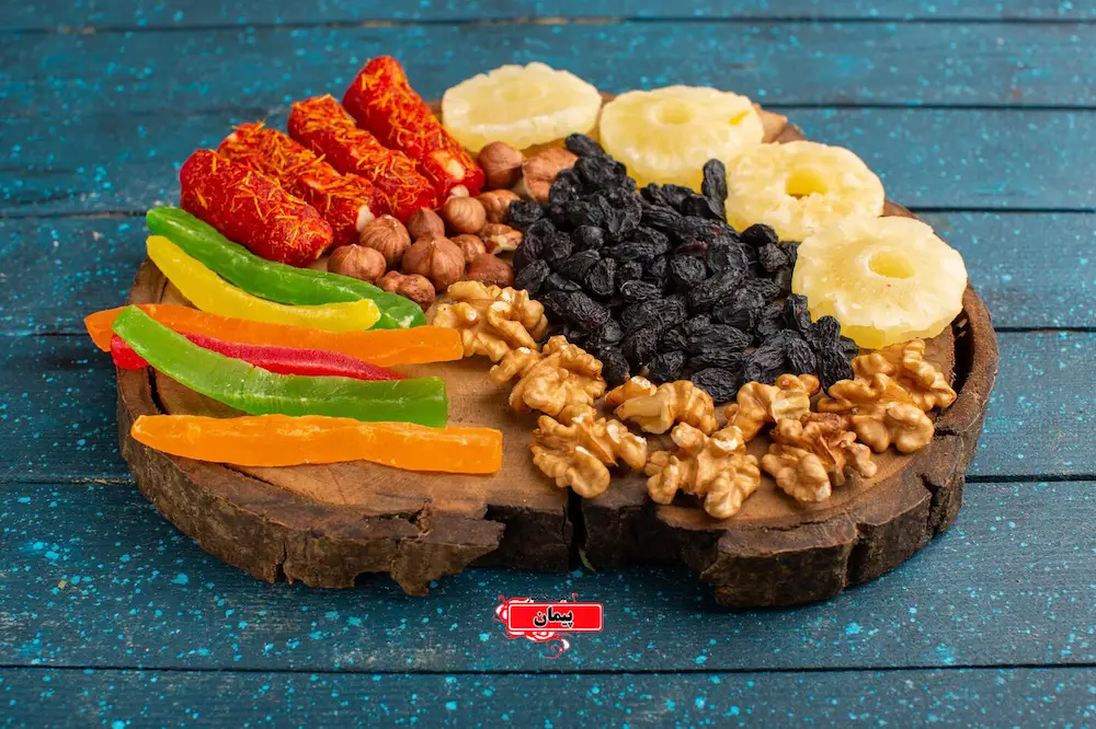 خواص میوه خشک به همراه جدول کالری میوه های خشک در فروشگاه اینترنتی خشكبار پيمان 1404